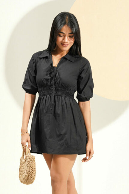 DOVIE BLACK MINI DRESS